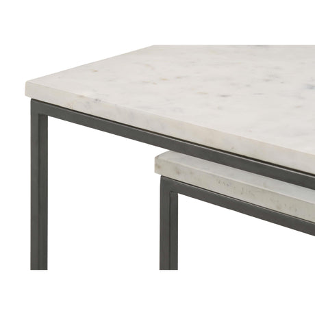  Coaster Furniture Medora 936016 3-piece Marble Top Nesting Table Set - White IMAGE 9