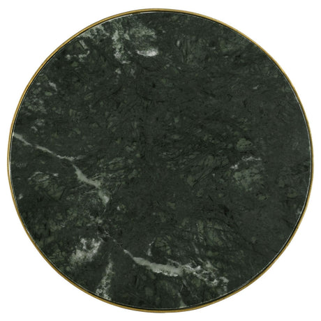  Coaster Furniture Eliska 936061 Round Green Marble Top Accent Side Table - Antique Gold IMAGE 6