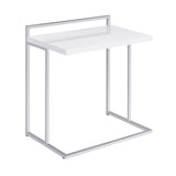  Coaster Furniture Dani 936118 Rectangular C-Shaped Sofa Side Table - White High Gloss IMAGE 1