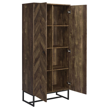  Coaster Furniture Carolyn 959640 2-door Engineered Wood Accent Cabinet - Rustic Oak IMAGE 2