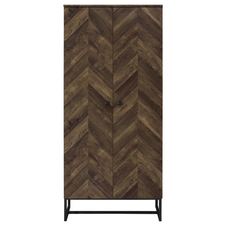  Coaster Furniture Carolyn 959640 2-door Engineered Wood Accent Cabinet - Rustic Oak IMAGE 3