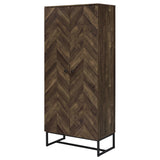  Coaster Furniture Carolyn 959640 2-door Engineered Wood Accent Cabinet - Rustic Oak IMAGE 4
