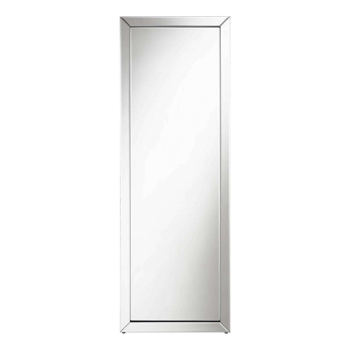  Coaster Furniture Soline 961633 22 x 61 Inch Framed Standing Floor Mirror - Silver IMAGE 3