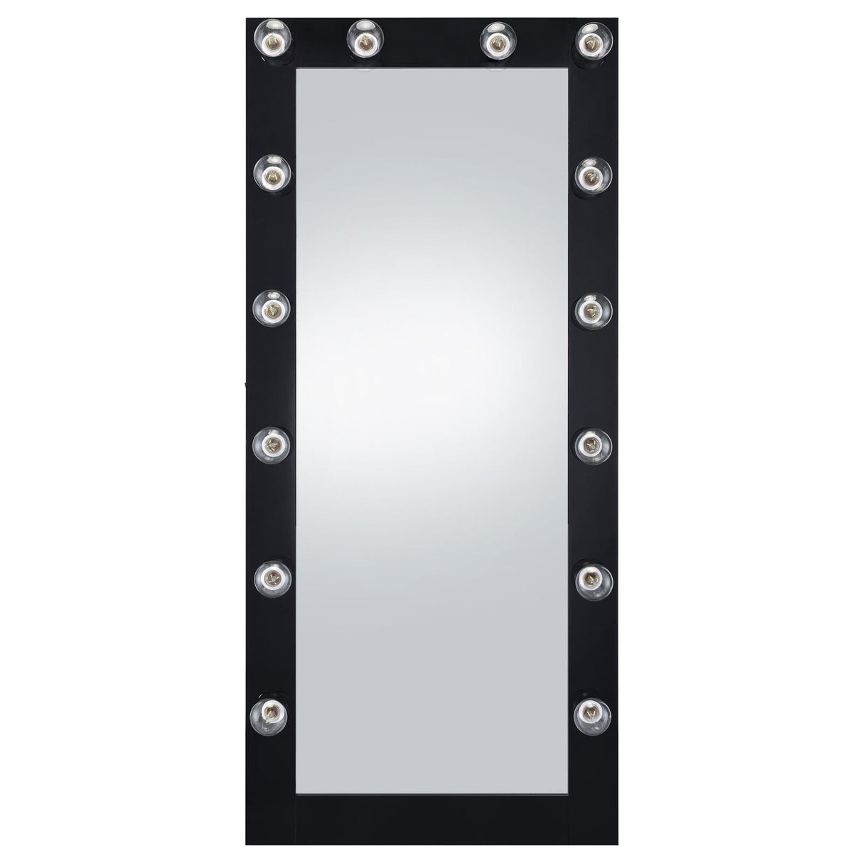  Coaster Furniture Zayan 969557 32 x 71 Inch Floor Mirror LED Lighting - Black Gloss IMAGE 4