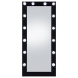  Coaster Furniture Zayan 969557 32 x 71 Inch Floor Mirror LED Lighting - Black Gloss IMAGE 5