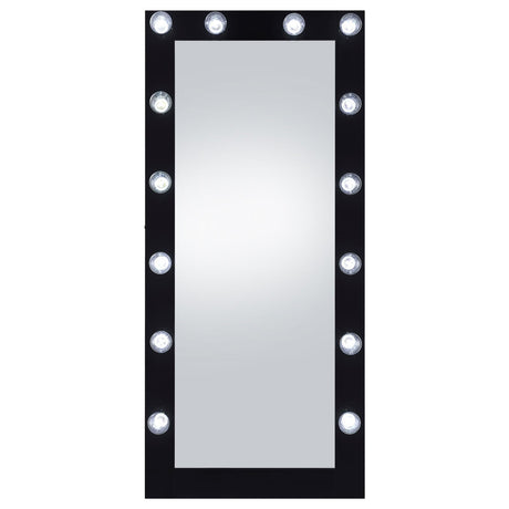  Coaster Furniture Zayan 969557 32 x 71 Inch Floor Mirror LED Lighting - Black Gloss IMAGE 5