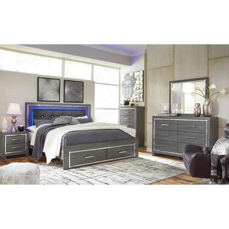  Signature Design by Ashley Lodanna B214B13 King Panel Bed with 2 Storage Drawers IMAGE 13