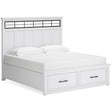  Benchcraft Ashbryn B844B5 California King Panel Storage Bed IMAGE 1
