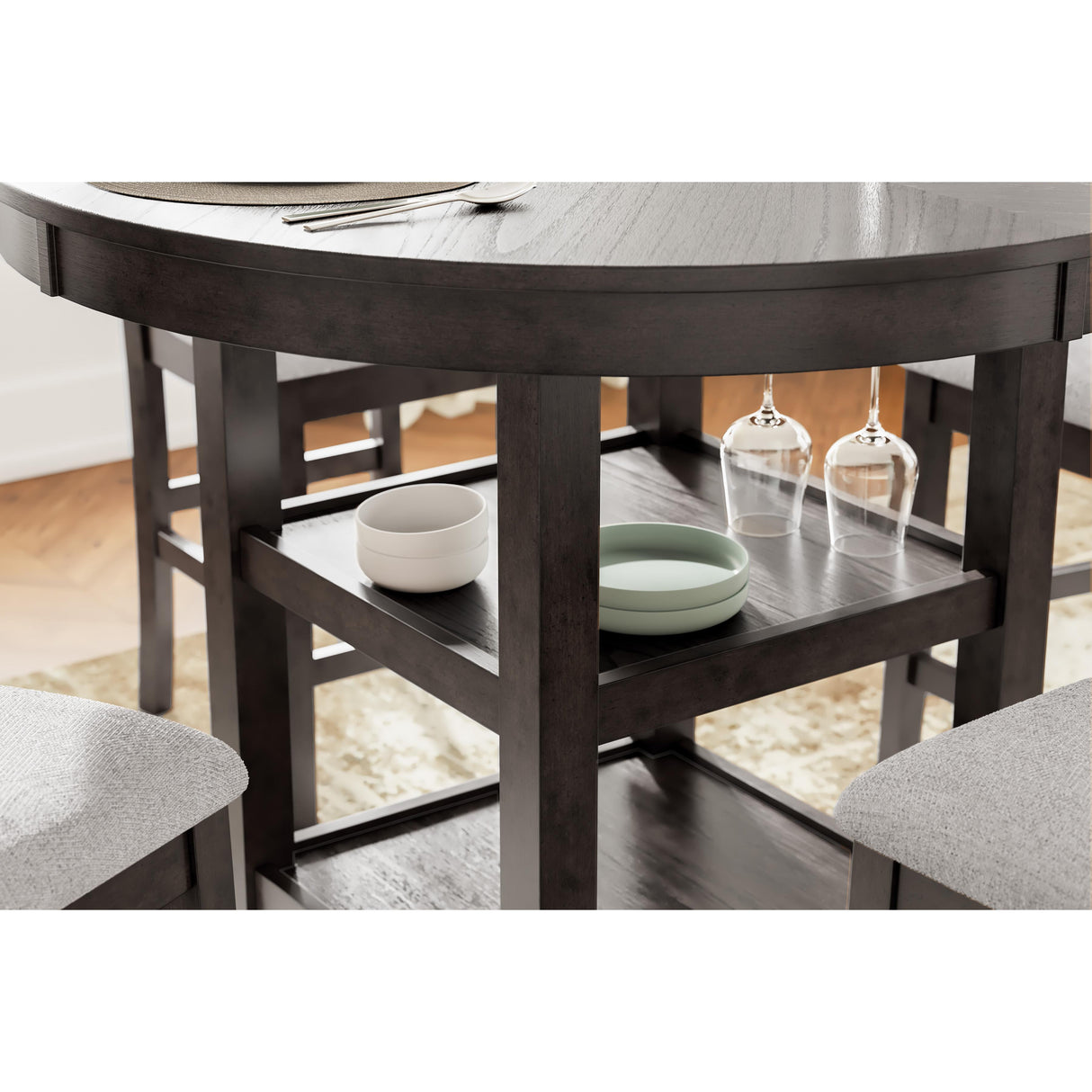  Signature Design by Ashley Langwest D422-223 Dining Room Counter Table Set IMAGE 5