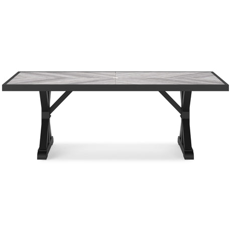  Signature Design by Ashley Beachcroft P792-625 Rectangular Dining Table with Umbrella Option IMAGE 2