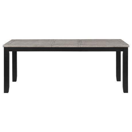  Coaster Furniture Elodie 121221 Rectangular 78-inch Extension Leaf Dining Table - Black IMAGE 3