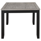  Coaster Furniture Elodie 121221 Rectangular 78-inch Extension Leaf Dining Table - Black IMAGE 4