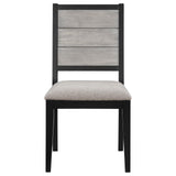  Coaster Furniture Elodie 121222 Wood Dining Side Chair - Grey and Black IMAGE 3