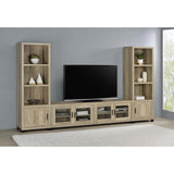  Coaster Furniture Sachin 707746 3-shelf Engineered Wood Media Tower - Distressed Pine IMAGE 10