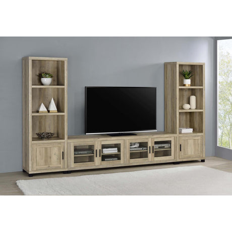  Coaster Furniture Sachin 707746 3-shelf Engineered Wood Media Tower - Distressed Pine IMAGE 10