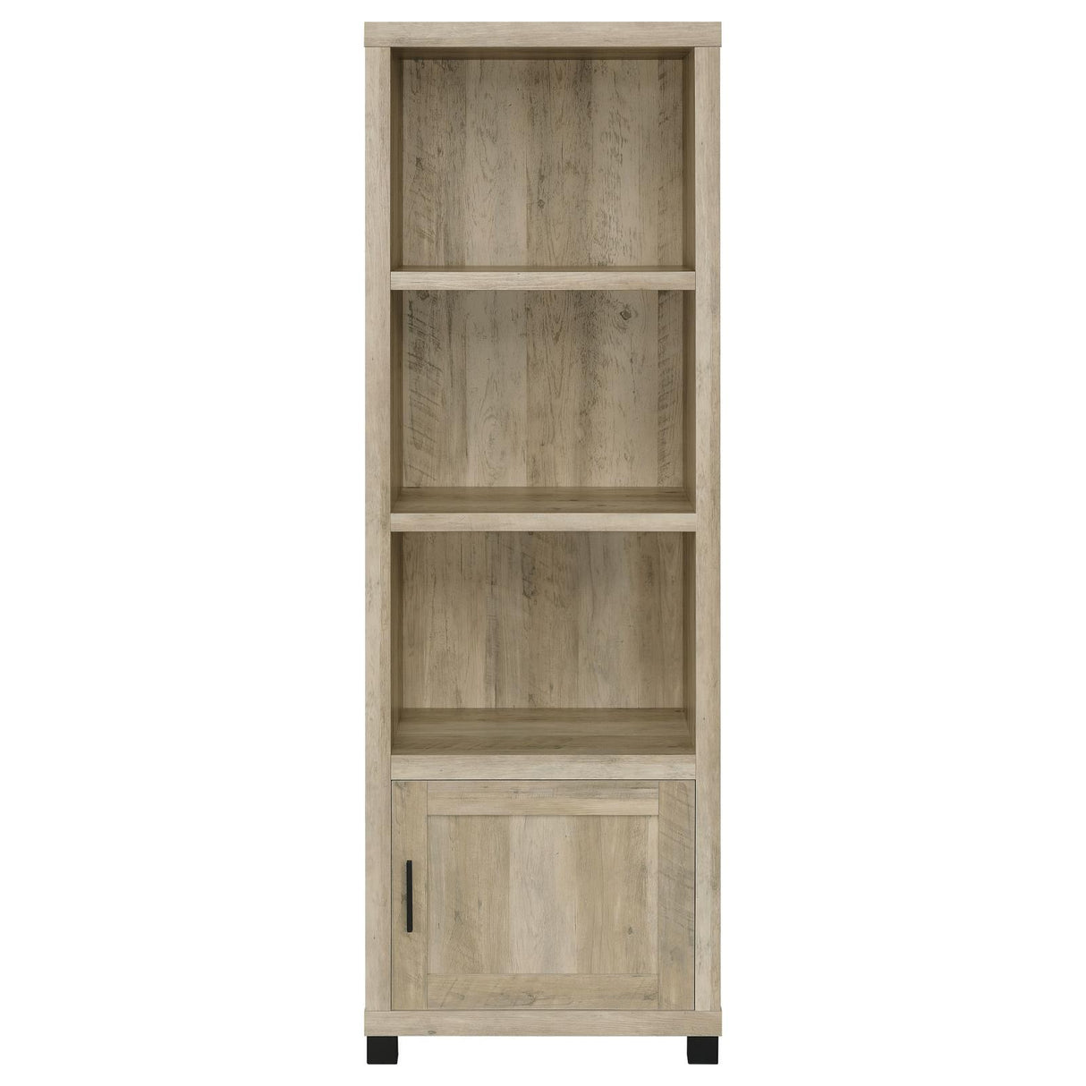  Coaster Furniture Sachin 707746 3-shelf Engineered Wood Media Tower - Distressed Pine IMAGE 4