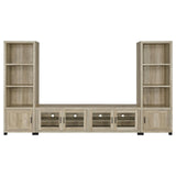  Coaster Furniture Sachin 707746 3-shelf Engineered Wood Media Tower - Distressed Pine IMAGE 9