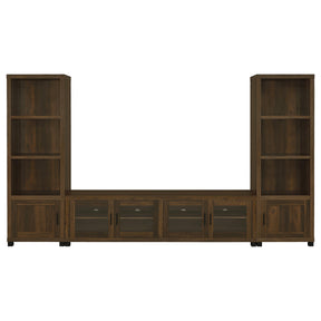  Coaster Furniture Sachin 736293-SET 3-piece Entertainment Center with 79" TV Stand - Dark Pine IMAGE 1