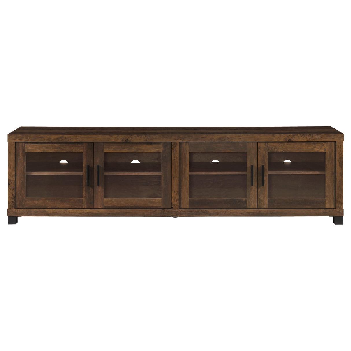  Coaster Furniture Sachin 736293-SET 3-piece Entertainment Center with 79" TV Stand - Dark Pine IMAGE 11