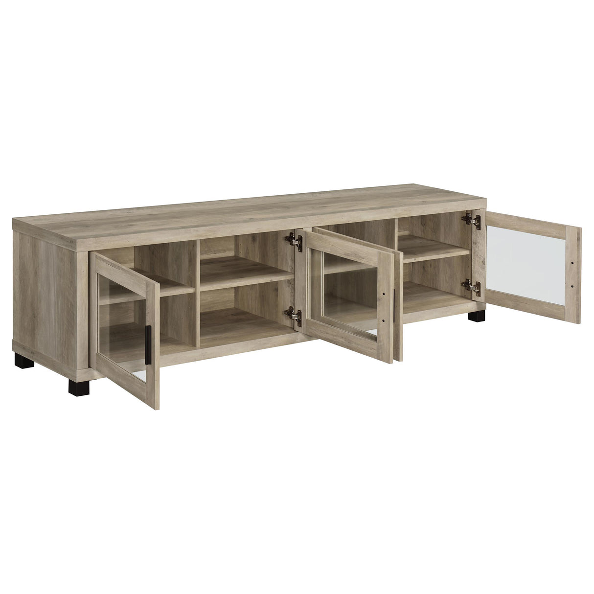  Coaster Furniture Sachin 736283-SET 3-piece Entertainment Center with 79" TV Stand - Antique Pine IMAGE 10