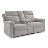  Signature Design by Ashley Barnsana 3320196 Double Reclining Power Loveseat with Console IMAGE 1
