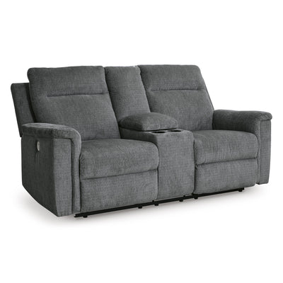  Signature Design by Ashley Barnsana 3320296 Double Reclining Power Loveseat with Console IMAGE 1