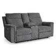  Signature Design by Ashley Barnsana 3320296 Double Reclining Power Loveseat with Console IMAGE 1