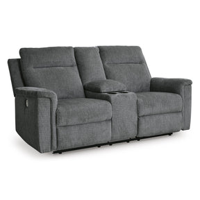  Signature Design by Ashley Barnsana 3320296 Double Reclining Power Loveseat with Console IMAGE 1