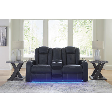  Signature Design by Ashley Fyne-Dyme 3660318 Power Reclining Loveseat with Console and Adjustable Headrest IMAGE 6