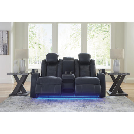  Signature Design by Ashley Fyne-Dyme 3660318 Power Reclining Loveseat with Console and Adjustable Headrest IMAGE 7