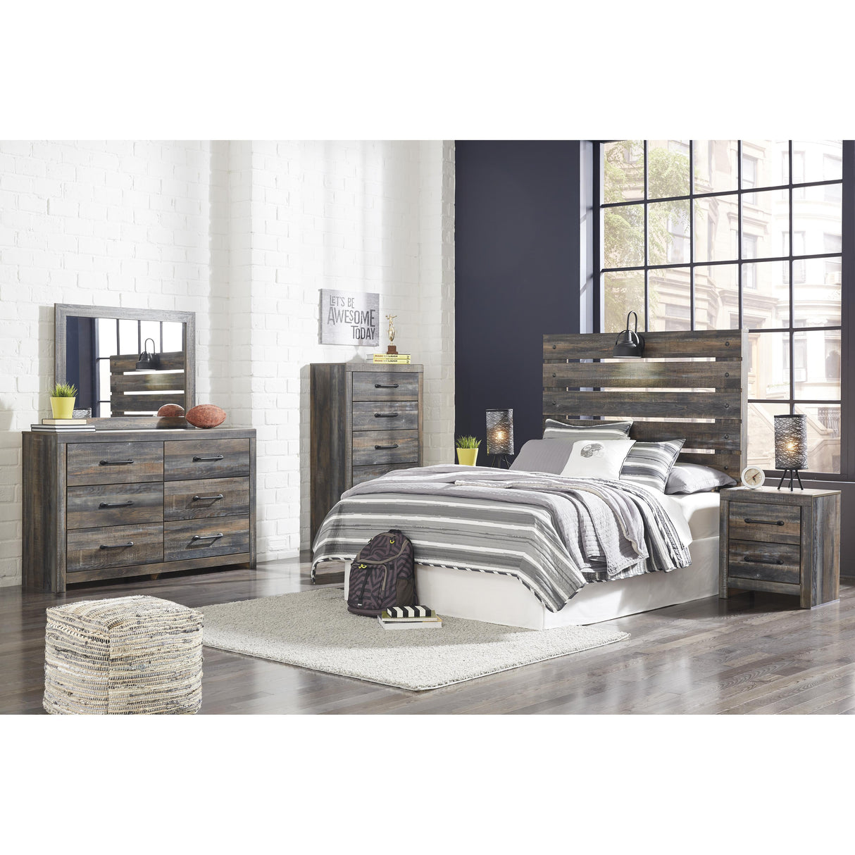  Signature Design by Ashley Drystan B211-87 Full Panel Headboard IMAGE 4