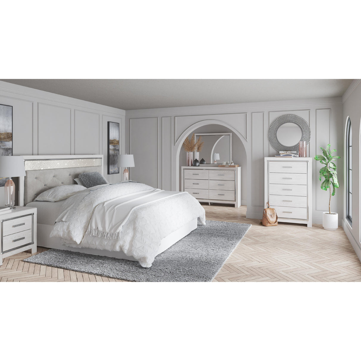  Signature Design by Ashley Altyra B2640-58 King/California King Upholstered Panel Headboard IMAGE 8