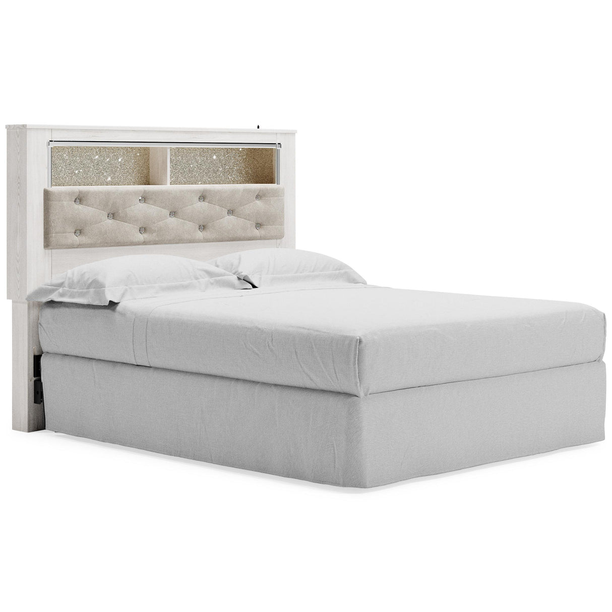  Signature Design by Ashley Altyra B2640-65 Queen Upholstered Panel Bookcase Headboard IMAGE 2