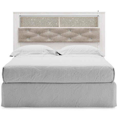  Signature Design by Ashley Altyra B2640-65 Queen Upholstered Panel Bookcase Headboard IMAGE 3