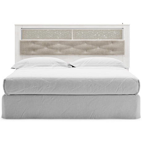  Signature Design by Ashley Altyra B2640-69 King Upholstered Panel Bookcase Headboard IMAGE 3