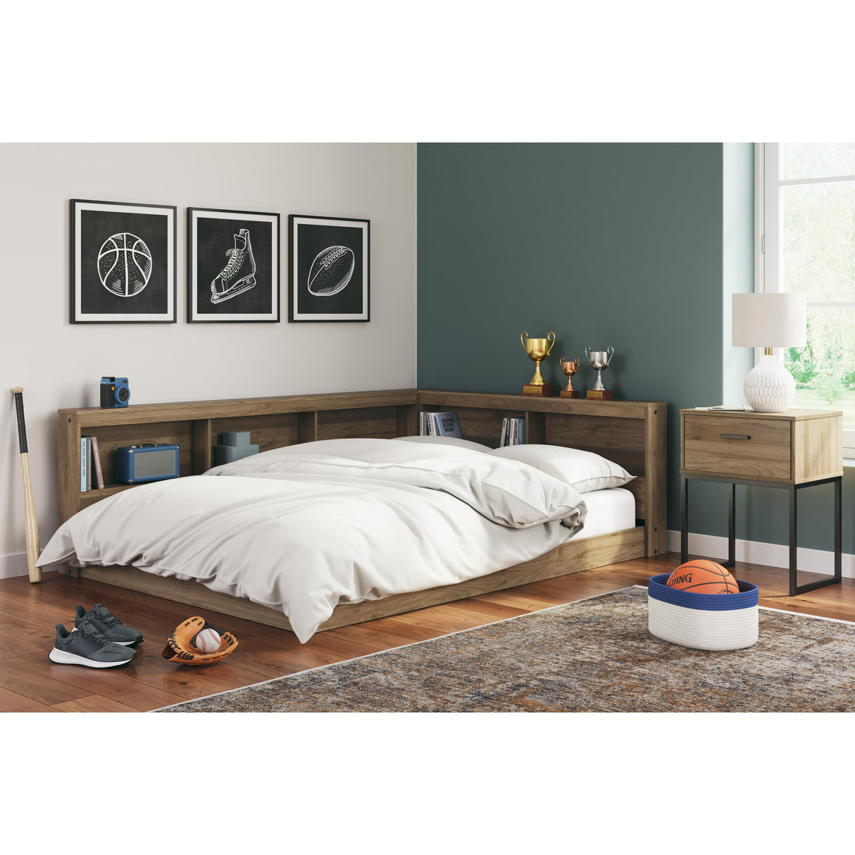  Signature Design by Ashley Deanlow EB1866B5 Full Bookcase Storage Bed IMAGE 5