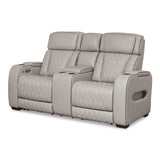  Signature Design by Ashley Boyington U2710518 Power Reclining Loveseat with Console and Adjustable Headrest IMAGE 1