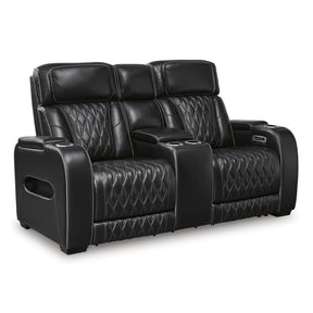  Signature Design by Ashley Boyington U2710618 Power Reclining Loveseat with Console and Adjustable Headrest IMAGE 1