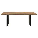  Coaster Furniture Bradshaw 115541 80-inch Live Edge Wood Dining Table - Natural Acacia IMAGE 2