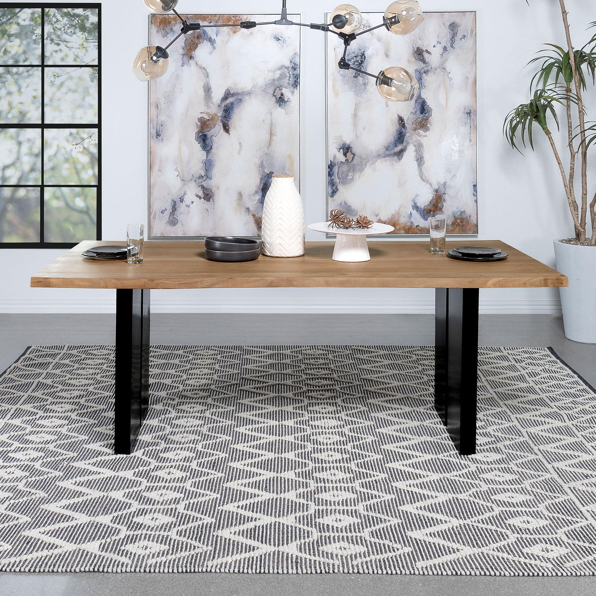  Coaster Furniture Bradshaw 115541 80-inch Live Edge Wood Dining Table - Natural Acacia IMAGE 5