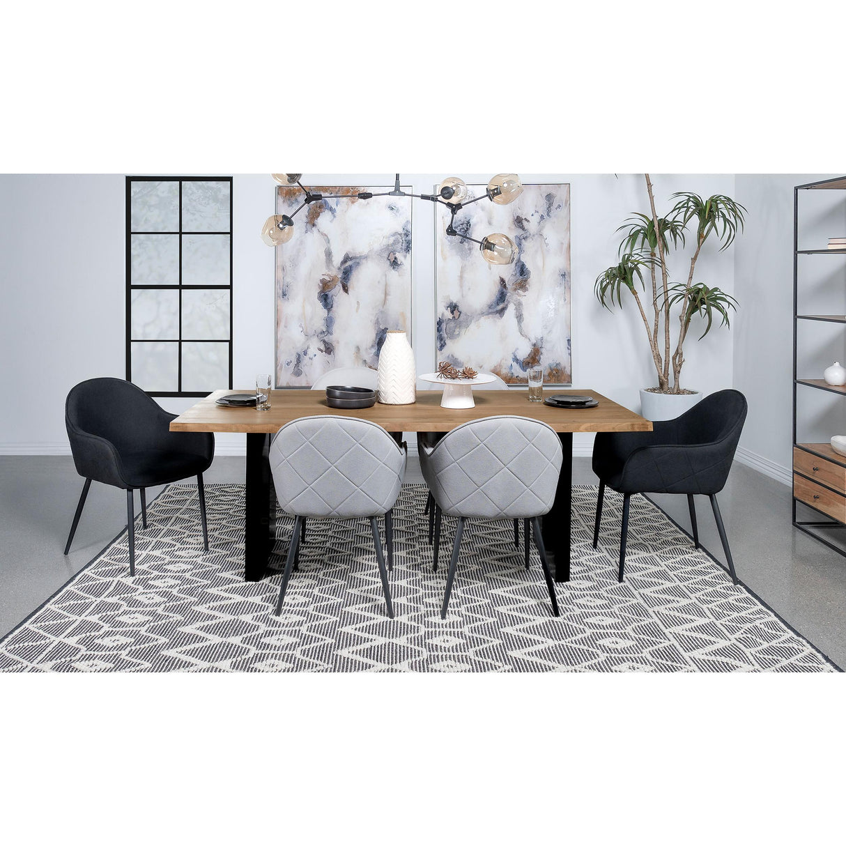  Coaster Furniture Bradshaw 115541 80-inch Live Edge Wood Dining Table - Natural Acacia IMAGE 6