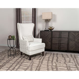  Coaster Furniture Pippin 904066 Upholstered High Wingback Accent Chair - Latte IMAGE 2