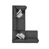  Coaster Furniture Serene 551324-SETA 4 pc Upholstered Modular Sectional - Charcoal IMAGE 3