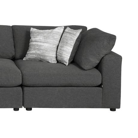  Coaster Furniture Serene 551324-SETA 4 pc Upholstered Modular Sectional - Charcoal IMAGE 5