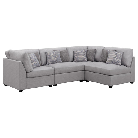  Coaster Furniture Cambria 551511-S4B 4 pc Upholstered Modular Sectional - Grey IMAGE 1