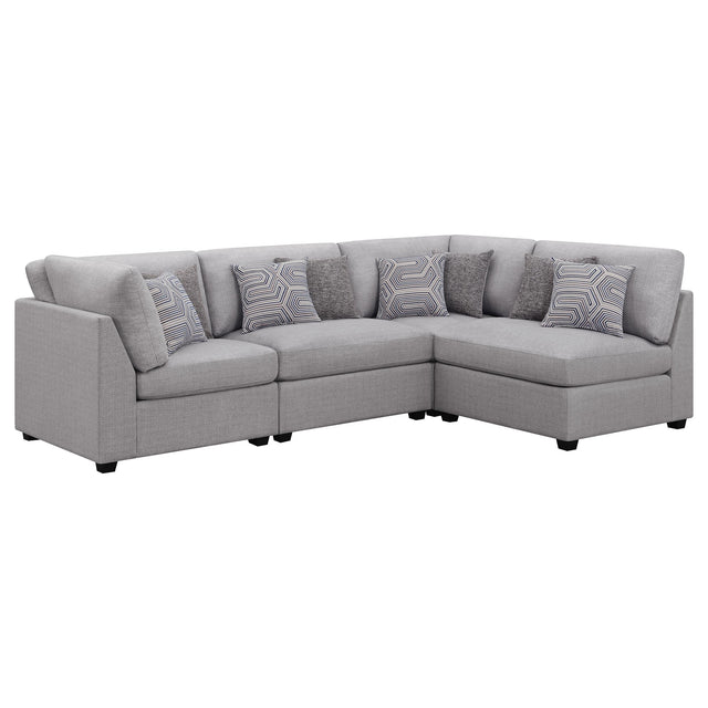  Coaster Furniture Cambria 551511-S4B 4 pc Upholstered Modular Sectional - Grey IMAGE 1