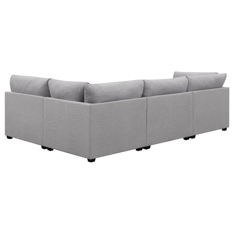  Coaster Furniture Cambria 551511-S4B 4 pc Upholstered Modular Sectional - Grey IMAGE 4