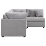  Coaster Furniture Cambria 551511-S4B 4 pc Upholstered Modular Sectional - Grey IMAGE 5