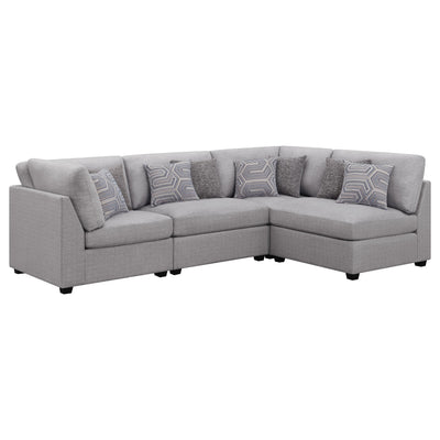  Coaster Furniture Cambria 551511-S5A 5 pc Upholstered Modular Sectional - Grey IMAGE 1