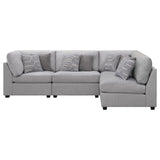  Coaster Furniture Cambria 551511-S5A 5 pc Upholstered Modular Sectional - Grey IMAGE 3